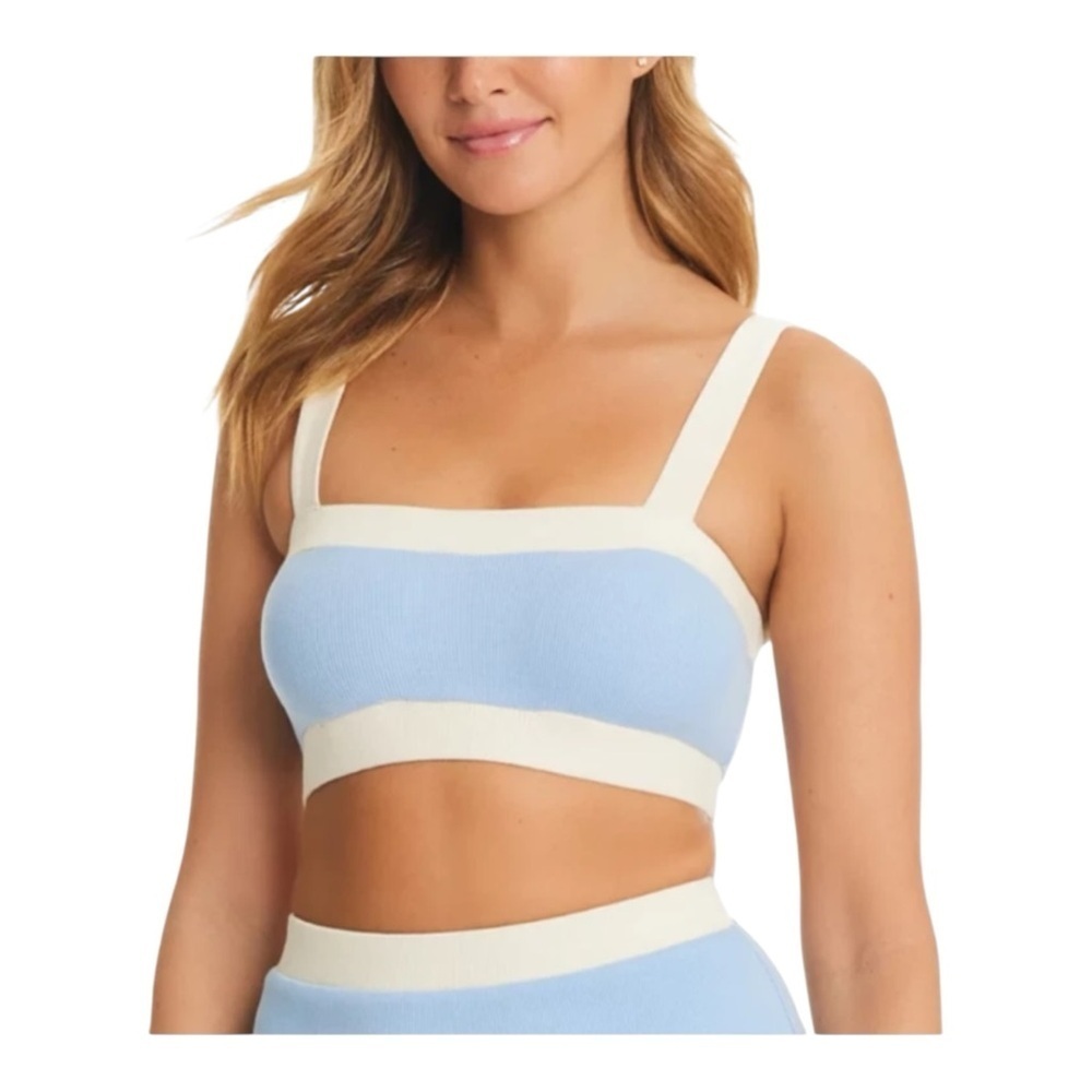 Red Carter Colorblocked Cropped Top Cover-Up NWT